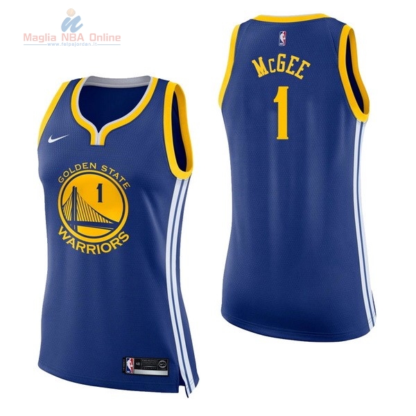 Acquista Maglia NBA Donna Golden State Warriors #1 JaVale McGee Blu Icon