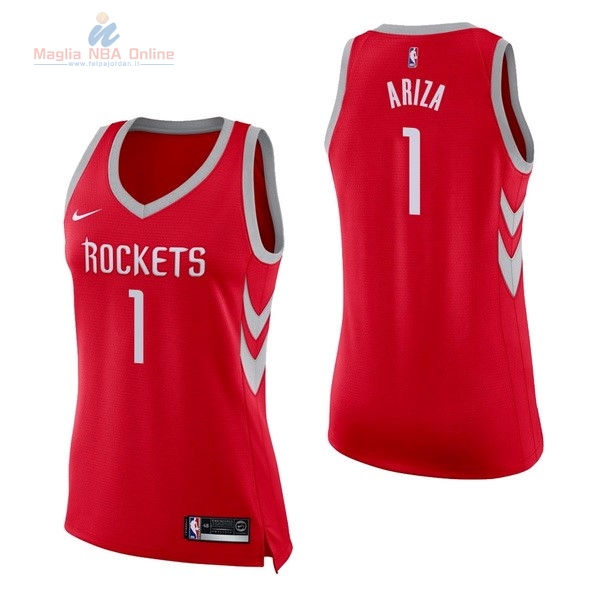 Acquista Maglia NBA Donna Houston Rockets #1 Trevor Ariza Rosso Icon