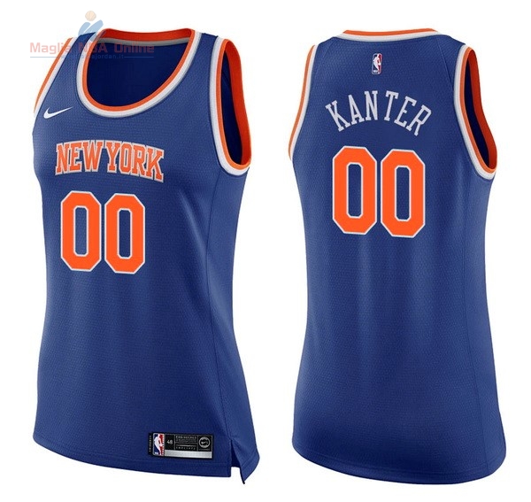 Acquista Maglia NBA Donna New York Knicks #0 Enes Kanter Blu Icon