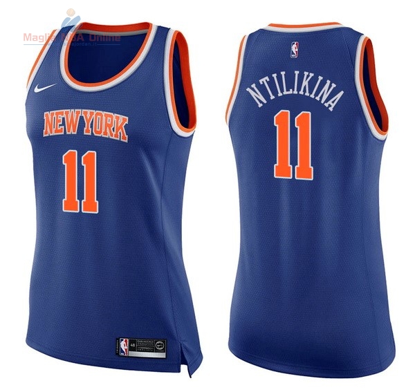 Acquista Maglia NBA Donna New York Knicks #11 Frank Ntilikina Blu Icon