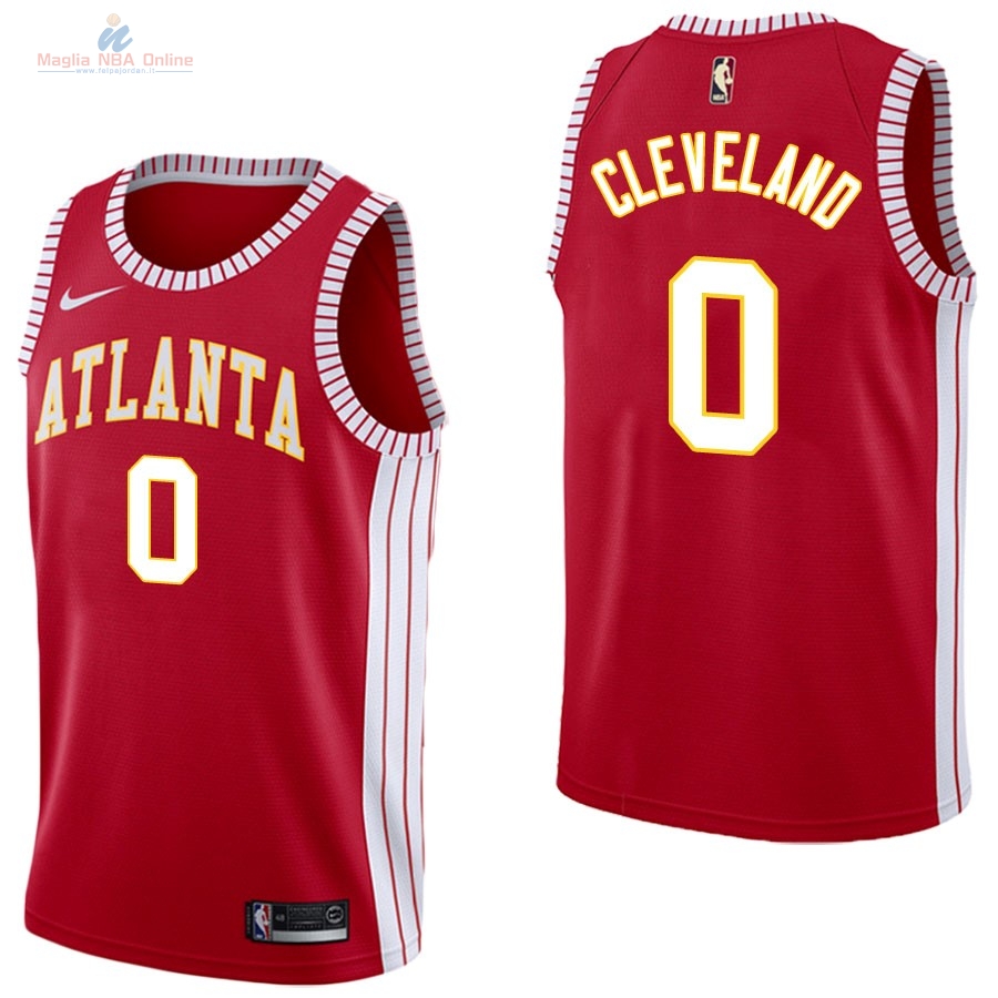 Acquista Maglia NBA Nike Atlanta Hawks #0 Antonius Cleveland Retro Rosso