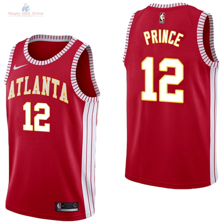 Acquista Maglia NBA Nike Atlanta Hawks #12 Taurean Prince Retro Rosso