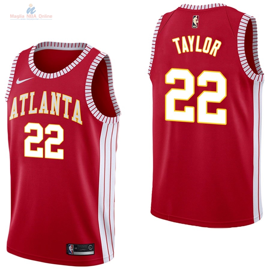 Acquista Maglia NBA Nike Atlanta Hawks #22 Isaiah Taylor Retro Rosso