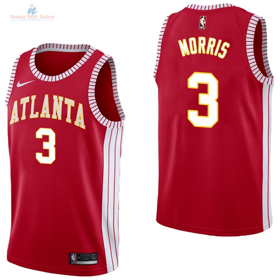 Acquista Maglia NBA Nike Atlanta Hawks #3 Jaylen Morris Retro Rosso