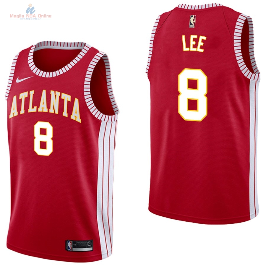 Acquista Maglia NBA Nike Atlanta Hawks #8 Damion Lee Retro Rosso