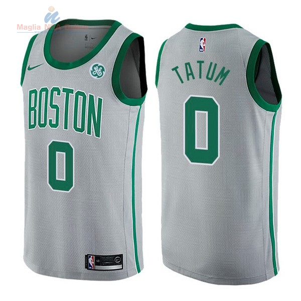 Acquista Maglia NBA Nike Boston Celtics #0 Jayson Tatum Grigio Città