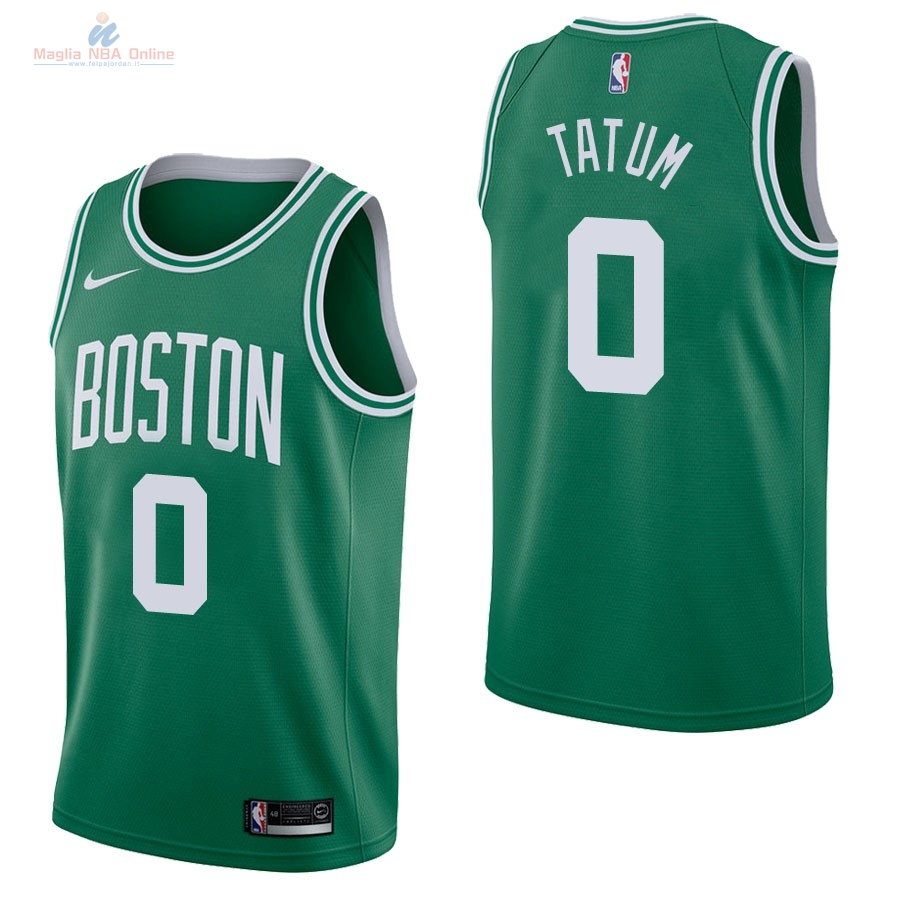 Acquista Maglia NBA Nike Boston Celtics #0 Jayson Tatum Verde Icon
