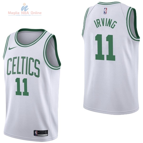 Acquista Maglia NBA Nike Boston Celtics #11 Kyrie Irving Bianco Association