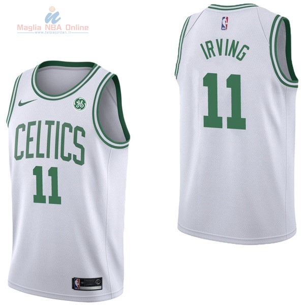 Acquista Maglia NBA Nike Boston Celtics #11 Kyrie Irving Bianco