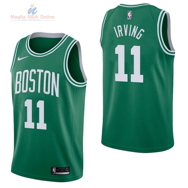 Acquista Maglia NBA Nike Boston Celtics #11 Kyrie Irving Verde Icon