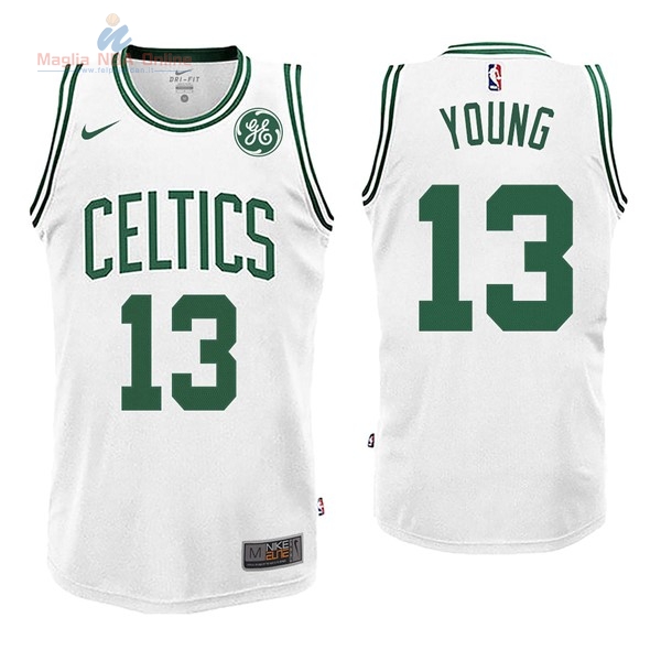 Acquista Maglia NBA Nike Boston Celtics #13 James Young Bianco