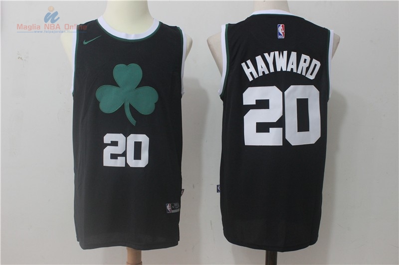 Acquista Maglia NBA Nike Boston Celtics #20 Gordon Hayward Tutto Nero