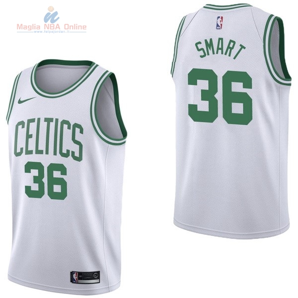 Acquista Maglia NBA Nike Boston Celtics #36 Marcus Smart Bianco Association