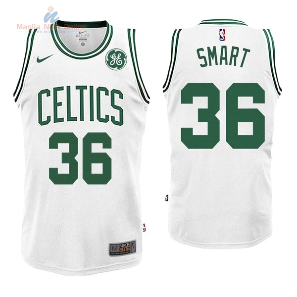 Acquista Maglia NBA Nike Boston Celtics #36 Marcus Smart Bianco