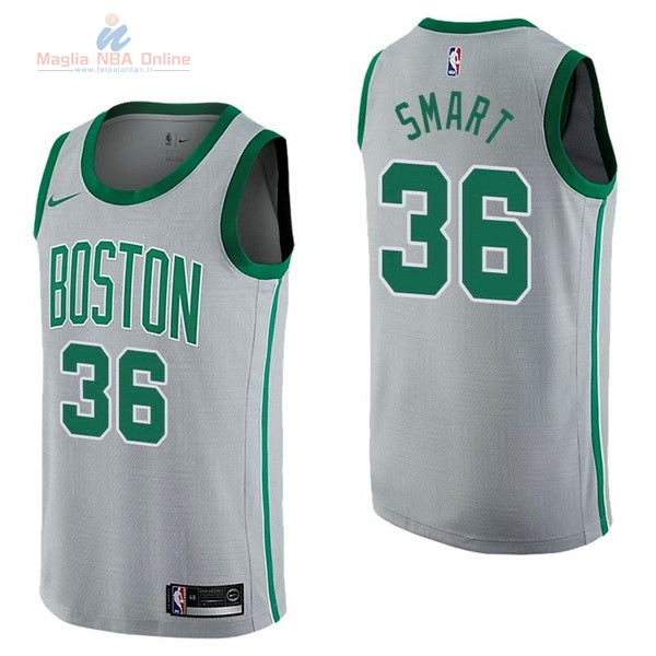 Acquista Maglia NBA Nike Boston Celtics #36 Marcus Smart Nike Grigio Città
