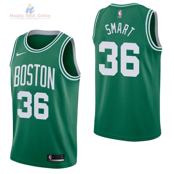 Acquista Maglia NBA Nike Boston Celtics #36 Marcus Smart Verde Icon
