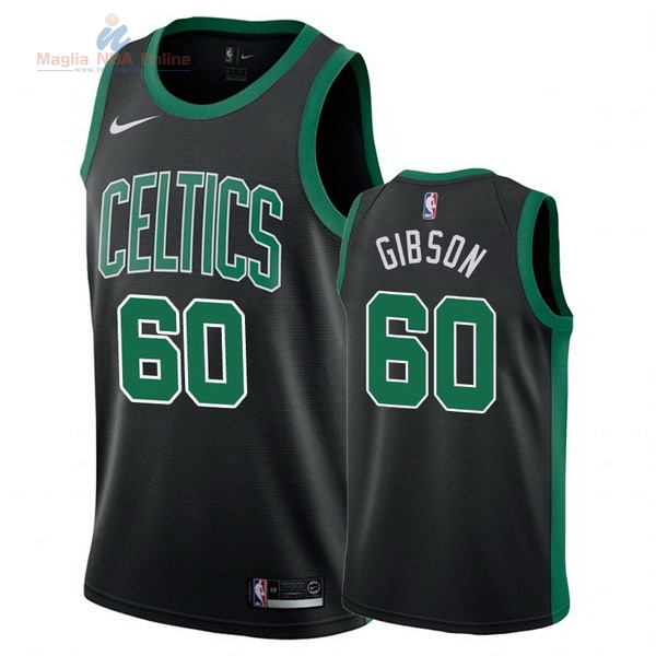 Acquista Maglia NBA Nike Boston Celtics #60 Jonathan Gibson Nero Statement