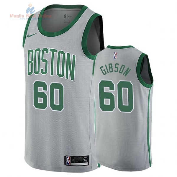 Acquista Maglia NBA Nike Boston Celtics #60 Jonathan Gibson Nike Grigio Città