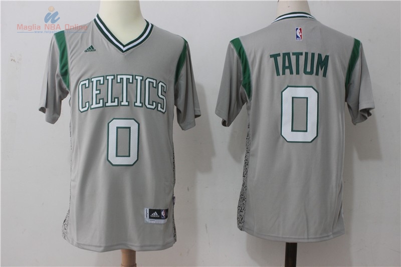 Acquista Maglia NBA Nike Boston Celtics Manica Corta #0 Jayson Tatum Grigio