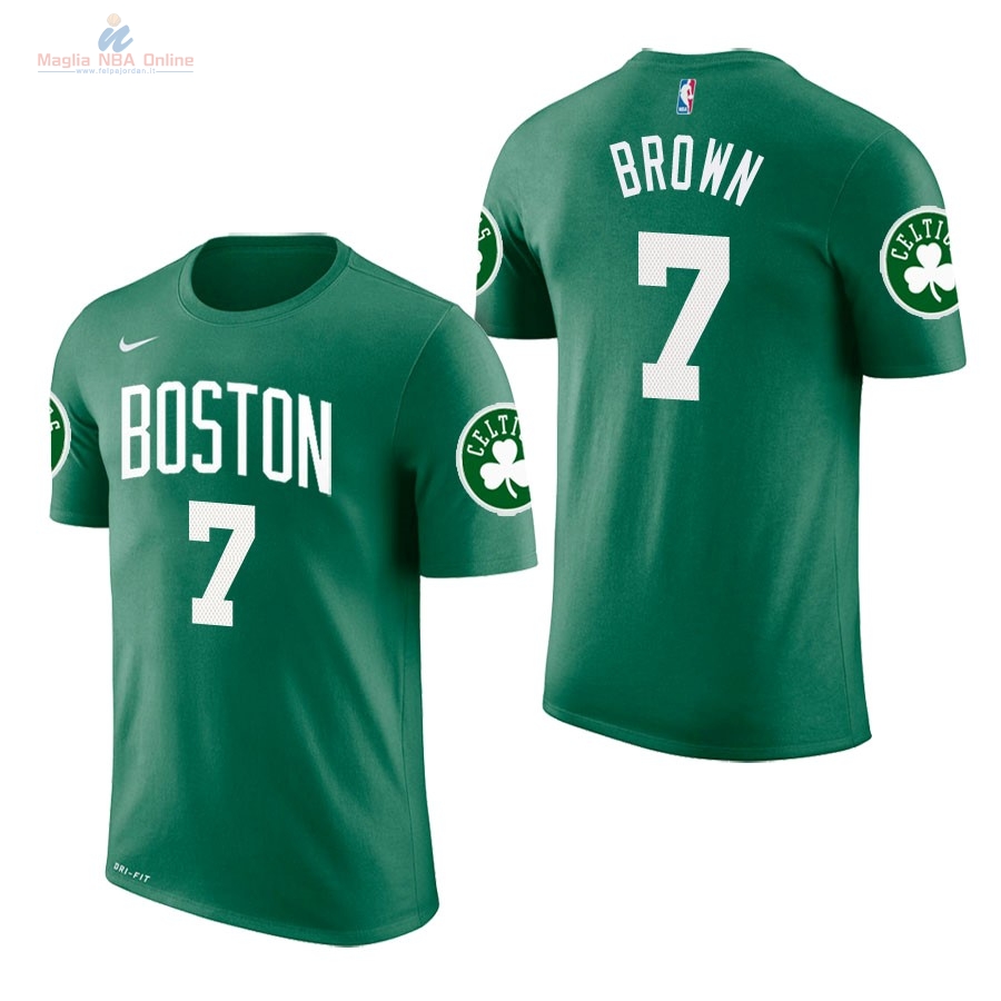 Acquista Maglia NBA Nike Boston Celtics Manica Corta #7 Jaylen Brown Verde