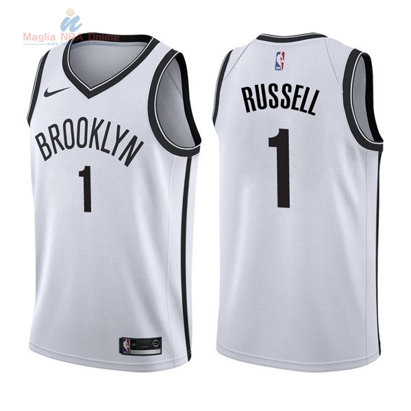 Acquista Maglia NBA Nike Brooklyn Nets #1 D'Angelo Russell Bianco Association