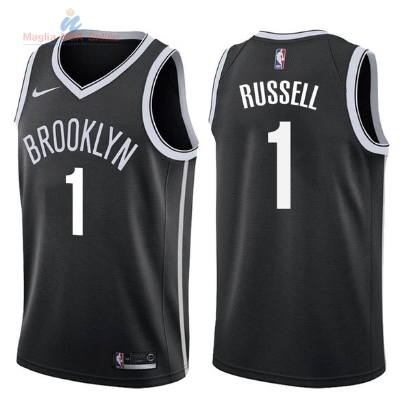 Acquista Maglia NBA Nike Brooklyn Nets #1 D'Angelo Russell Nero Icon