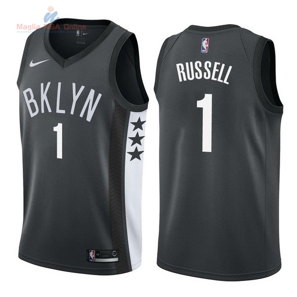 Acquista Maglia NBA Nike Brooklyn Nets #1 D'Angelo Russell Nero Statement