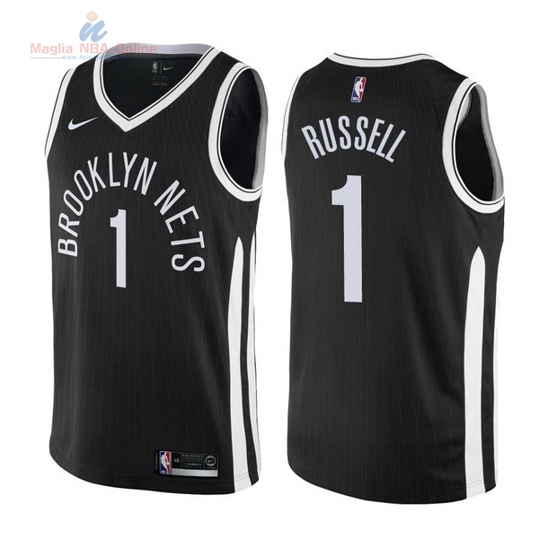 Acquista Maglia NBA Nike Brooklyn Nets #1 D'Angelo Russell Nike Nero Città