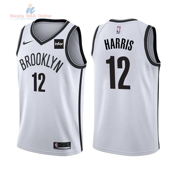 Acquista Maglia NBA Nike Brooklyn Nets #12 Joe Harris Bianco