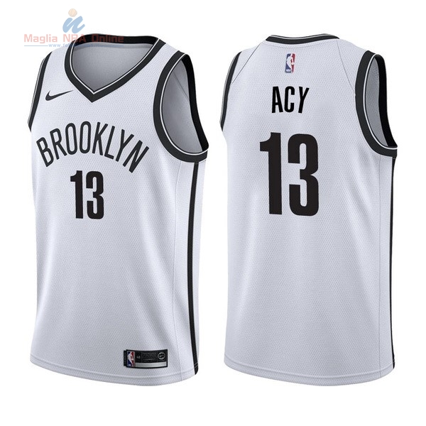 Acquista Maglia NBA Nike Brooklyn Nets #13 Quincy Acy Bianco Association