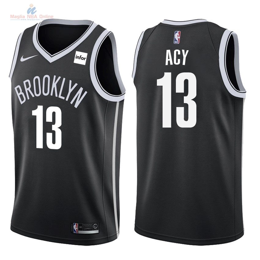 Acquista Maglia NBA Nike Brooklyn Nets #13 Quincy Acy Nero