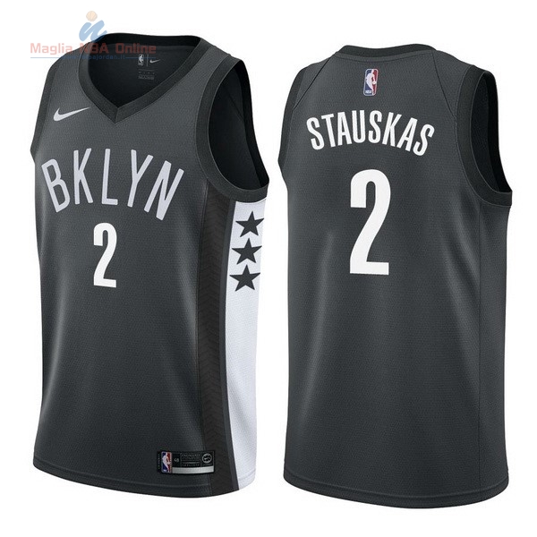 Acquista Maglia NBA Nike Brooklyn Nets #2 Akil Mitchell Nero Statement