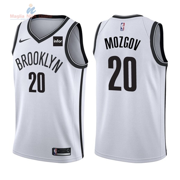 Acquista Maglia NBA Nike Brooklyn Nets #20 Timofey Mozgov Bianco