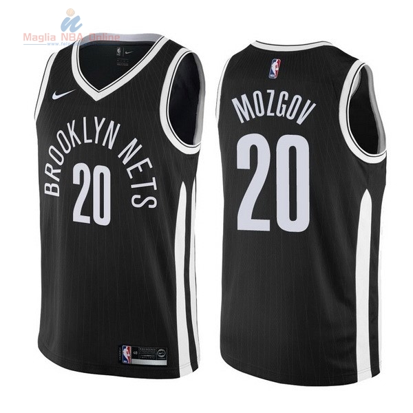 Acquista Maglia NBA Nike Brooklyn Nets #20 Timofey Mozgov Nike Nero Città