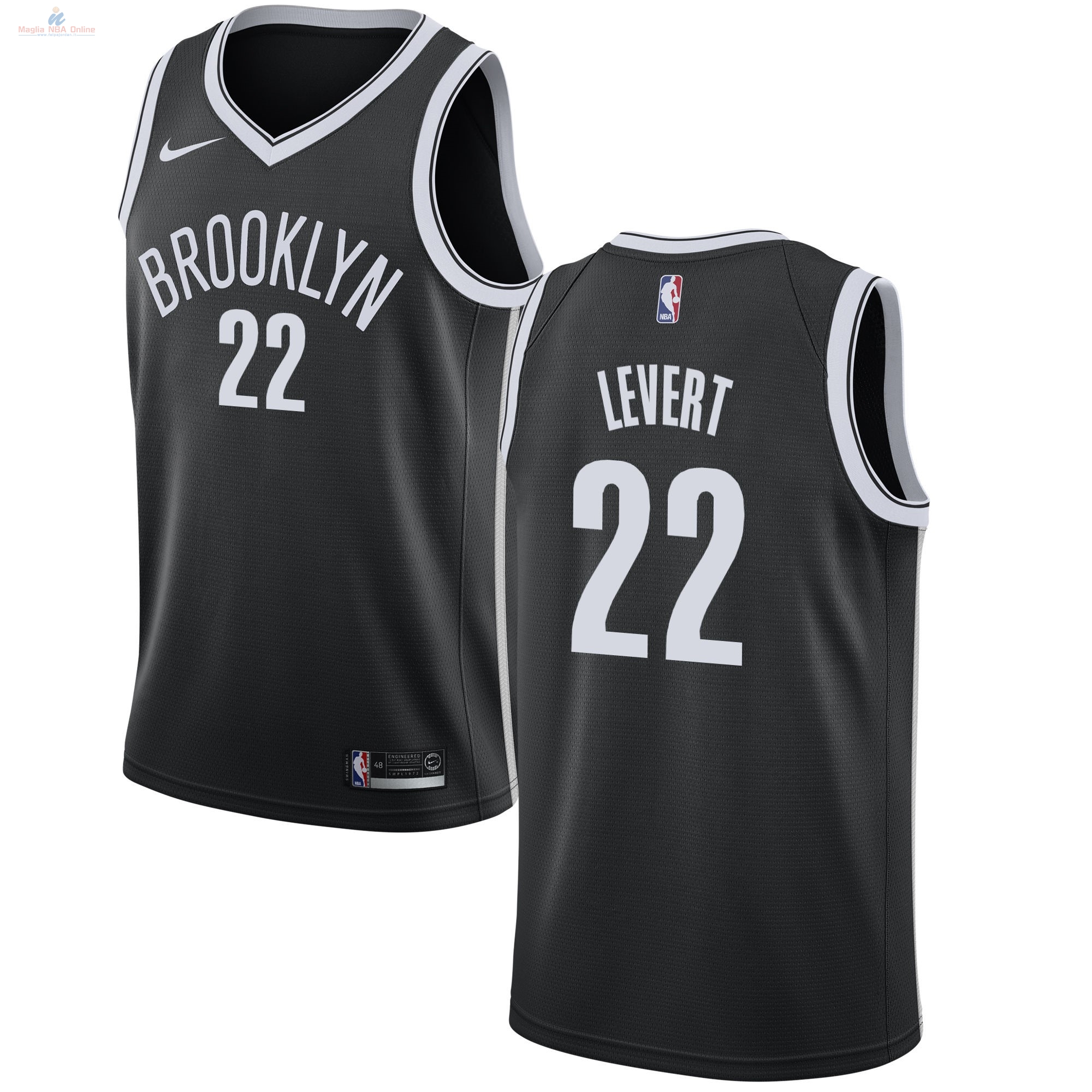 Acquista Maglia NBA Nike Brooklyn Nets #22 Caris LeVerde Nero Icon