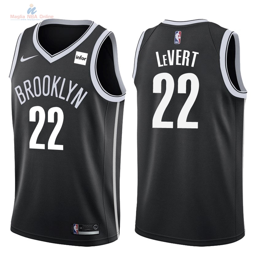 Acquista Maglia NBA Nike Brooklyn Nets #22 Caris LeVerde Nero