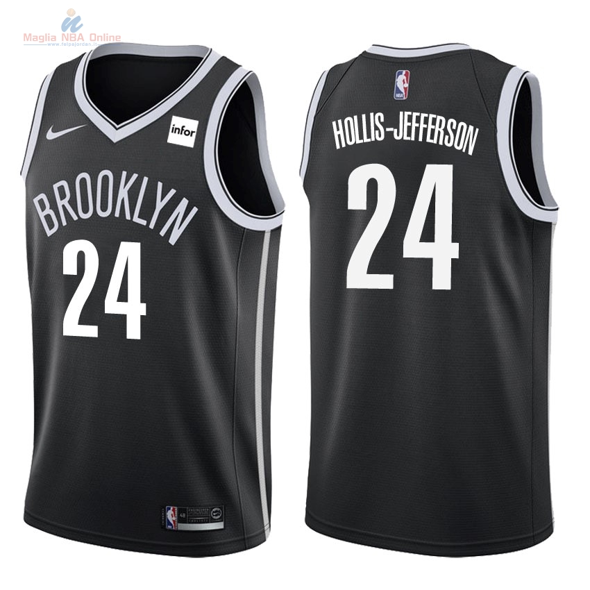Acquista Maglia NBA Nike Brooklyn Nets #24 Rondae Hollis Jefferson Nero