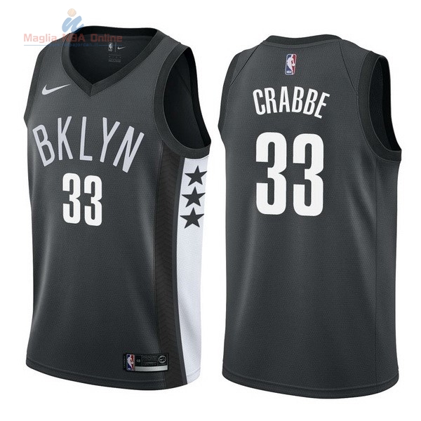 Acquista Maglia NBA Nike Brooklyn Nets #33 Allen Crabbe Nero Statement