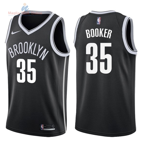 Acquista Maglia NBA Nike Brooklyn Nets #35 Trevor Booker Nero Icon