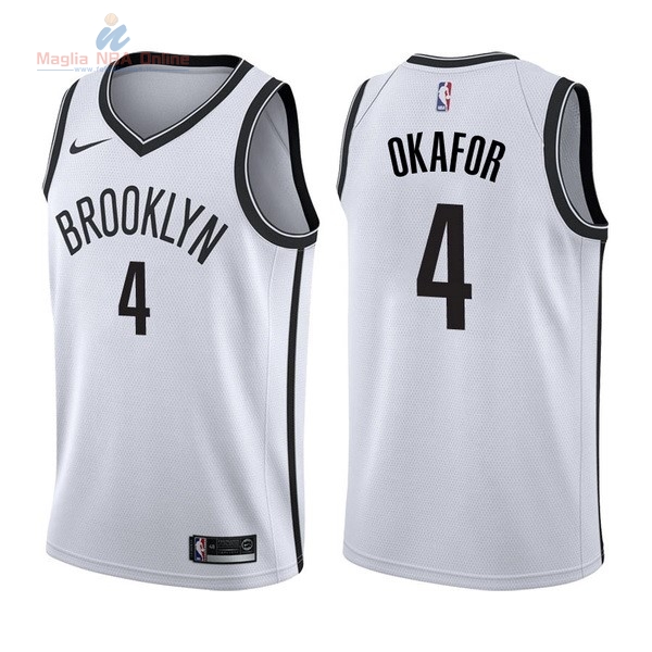 Acquista Maglia NBA Nike Brooklyn Nets #4 Jahlil Okafor Bianco Association