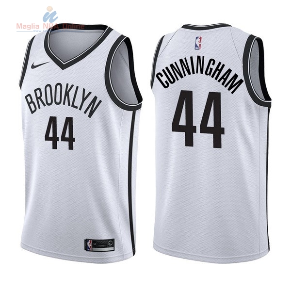 Acquista Maglia NBA Nike Brooklyn Nets #44 Dante Cunningham Bianco Association