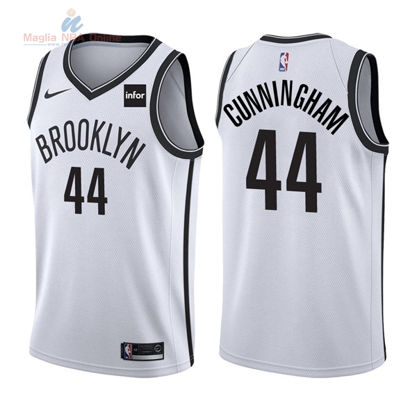 Acquista Maglia NBA Nike Brooklyn Nets #44 Dante Cunningham Bianco