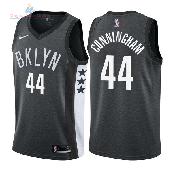 Acquista Maglia NBA Nike Brooklyn Nets #44 Dante Cunningham Nero Statement