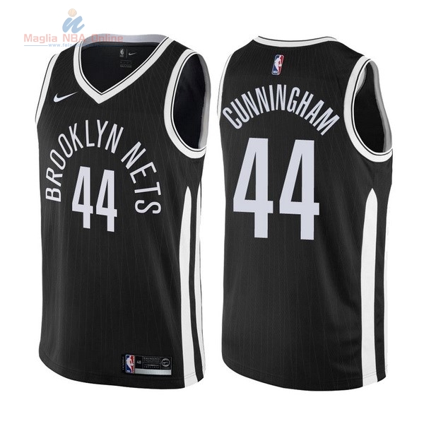 Acquista Maglia NBA Nike Brooklyn Nets #44 Dante Cunningham Nike Nero Città