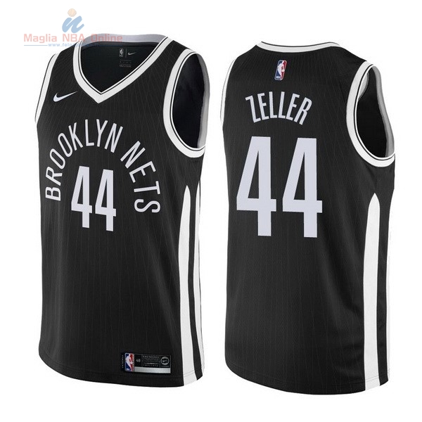 Acquista Maglia NBA Nike Brooklyn Nets #44 Tyler Zeller Nike Nero Città