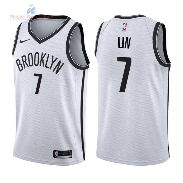 Acquista Maglia NBA Nike Brooklyn Nets #7 Jeremy Lin Bianco Association