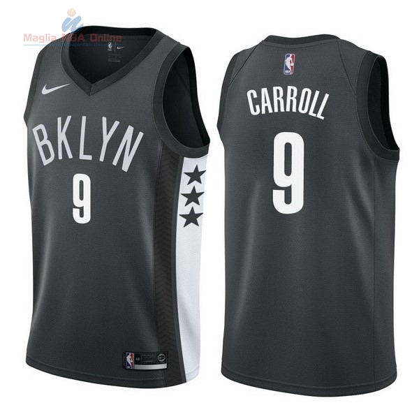 Acquista Maglia NBA Nike Brooklyn Nets #9 DeMarre Carroll Nero Statement