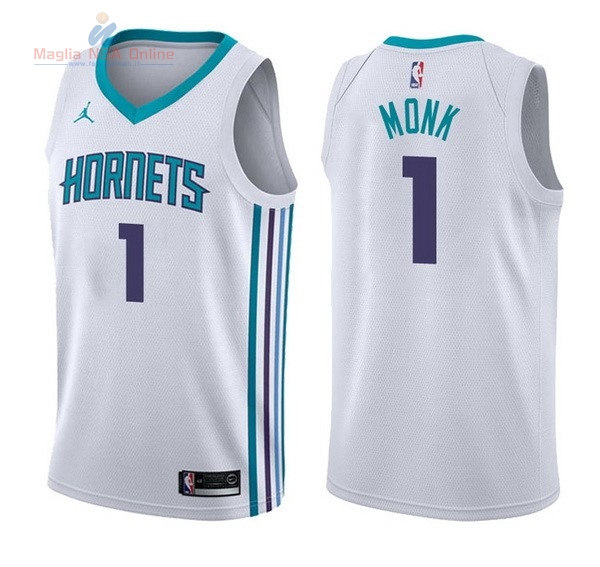 Acquista Maglia NBA Nike Charlotte Hornets #1 Malik Monk Bianco Association