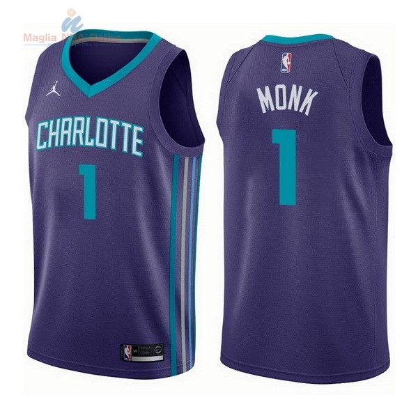 Acquista Maglia NBA Nike Charlotte Hornets #1 Malik Monk Porpora Statement