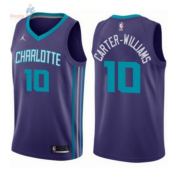 Acquista Maglia NBA Nike Charlotte Hornets #10 Michael Carter Williams Porpora Statement